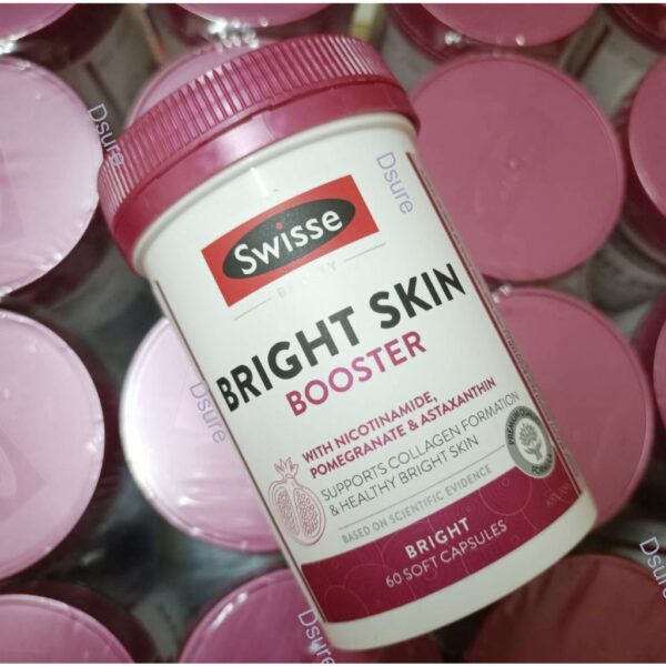 พร้อมส่ง New!! Swisse Bright Skin Booster  60 เม็ด (Exp.07/25) บำรุงผิวขาวใส ลดริ้วรอย สร้างคอลลาเจน