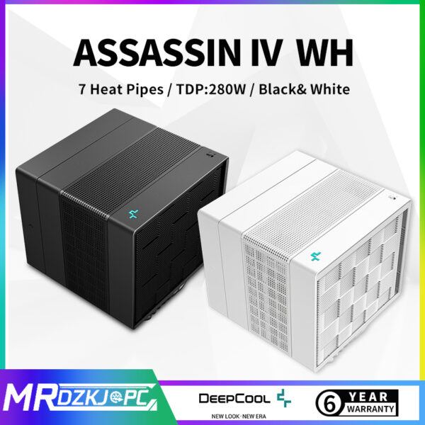 Deepcool ASSASSIN IV WH ASSASSIN IV พัดลมระบายความร้อน CPU ท่อความร้อน 7 ท่อ FDB สีขาว สําหรับ Intel LGA2011 LGA1700 LGA1200 LGA1155 AMD AM5 AM4