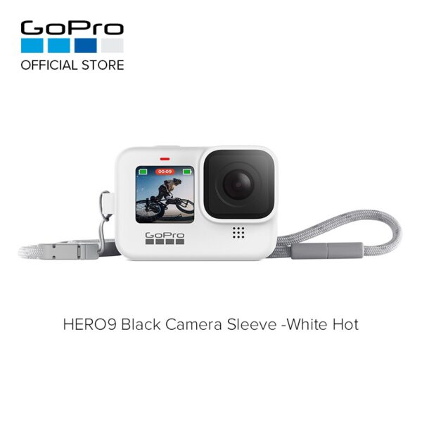 เคสป้องกันกล้อง GoPro พร้อมสายคล้อง (เข้ากันได้กับ HERO12 11 10 9 สีดํา) สีขาว