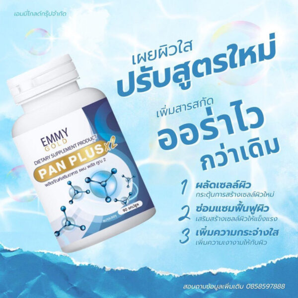 สูตรใหม่ของแท้ ถูกที่สุด พร้อมส่ง  PAN PLUS วิตามินผิวขาวแพนพลัสหมอแพนเค้ก เห็นผลจริงรีวิวแน่นมาก 1 กระปุกทานได้ 3 เดือน