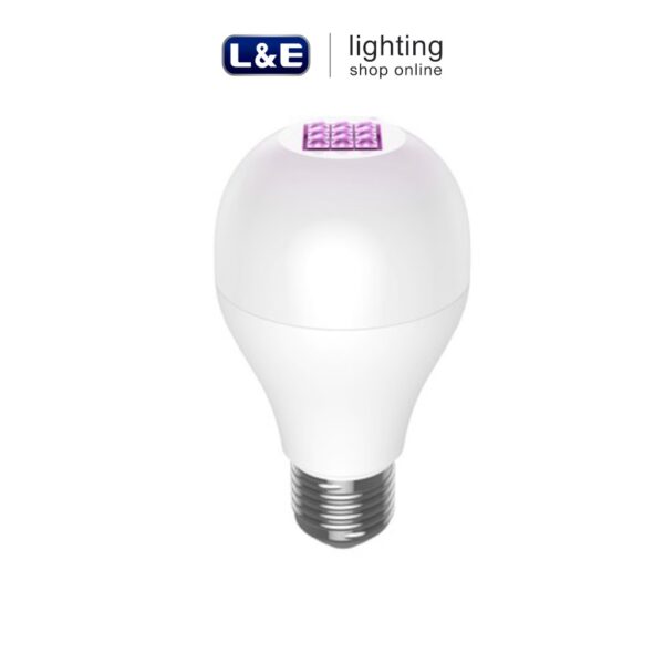 L&E หลอดไฟ LED 8W พร้อม UV-C 59S Sunclean A60 แสงขาว (Daylight) และ แสงส้ม (Warm White)