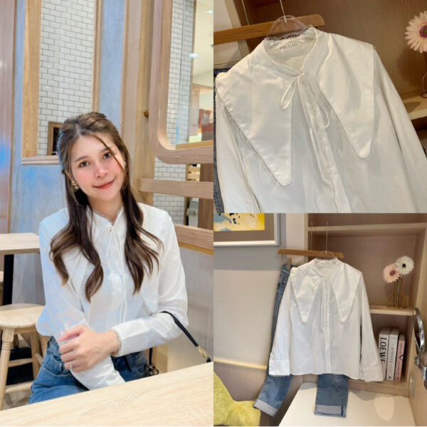 Seeing.style | Molly white top สีขาว*สั่งใน live ลด30%