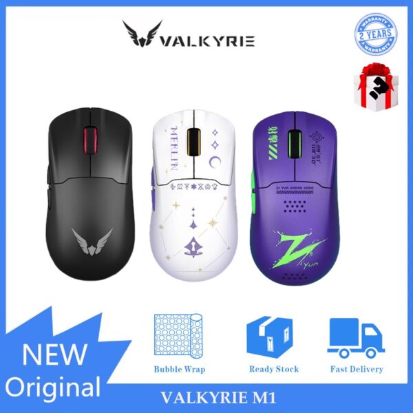 Valkyrie M1 เมาส์ไร้สาย เซนเซอร์ 3395 58g น้ําหนักเบา M1 สีขาว