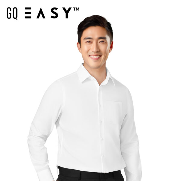 GQ Easy Long Sleeve Shirt เสื้อเชิ้ตแขนยาว สีขาว ของแท้  %