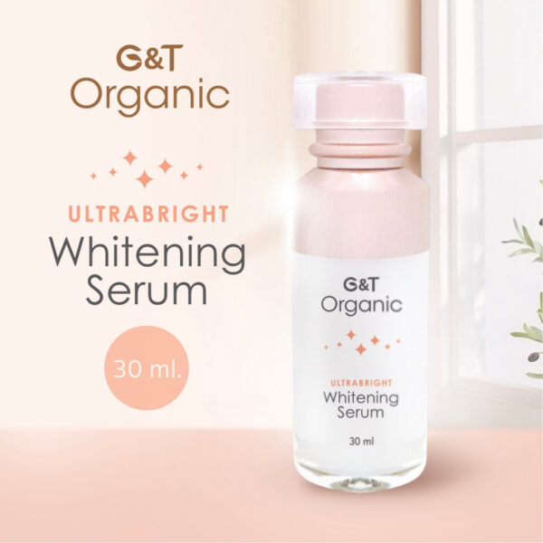 เซรั่มหน้าขาวใส สูตรออร์แกนิค G&T Organic UltraBright Whitening Serum ขาวใส 2X ด้วยสารสกัดธรรมชาติ 7ชนิด