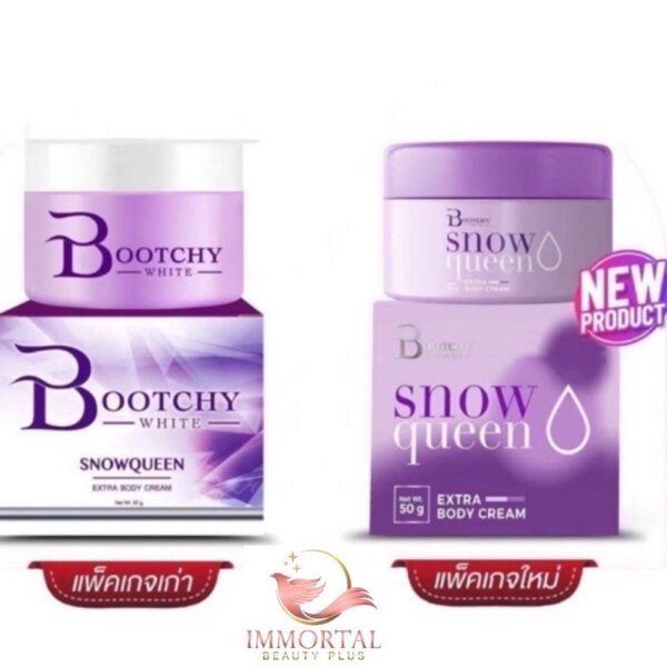 แท้ % Bootchy white cream Snowqueen บูชชี่ไวท์ครีมรักแร้ขาว บูทชี่ไวท์ 50 กรัม