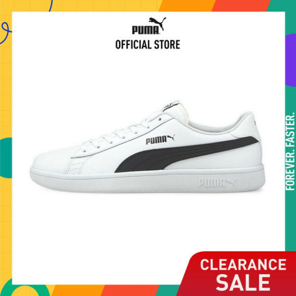 PUMA BASICS - รองเท้ากีฬา Smash v2 สีขาว - FTW - 36521501