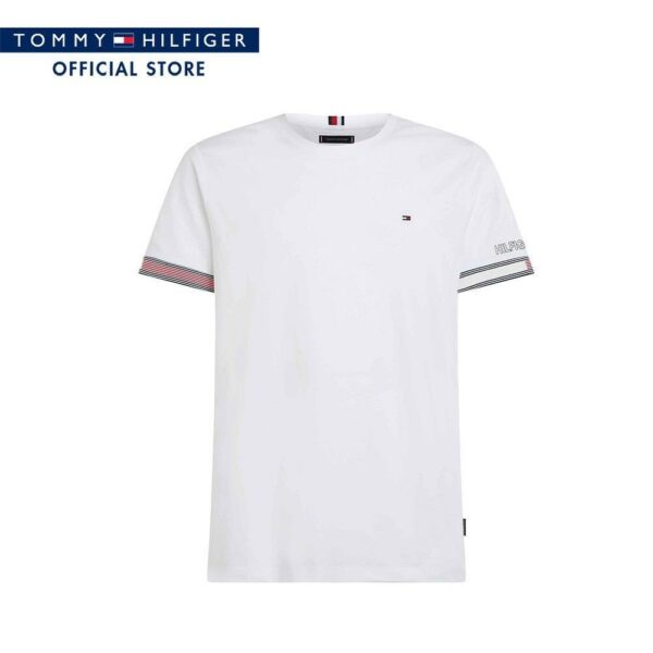 Tommy Hilfiger เสื้อยืดผู้ชาย รุ่น MW0MW34430 YBR - สีขาว