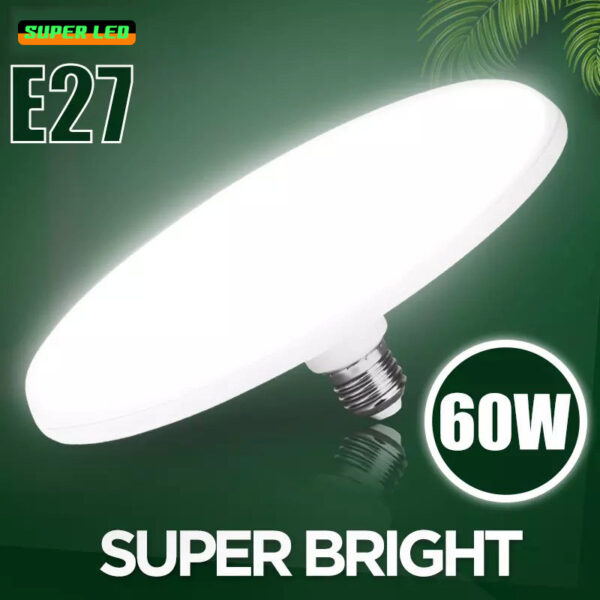 หลอดไฟ LED ทรง UFO ขั้ว E27 45w/55w/85w/125w/150w สีขาว/สีเหลือง ถนอมสายตา หลอดไฟทรงจานบิน ประหยัดพลังงาน