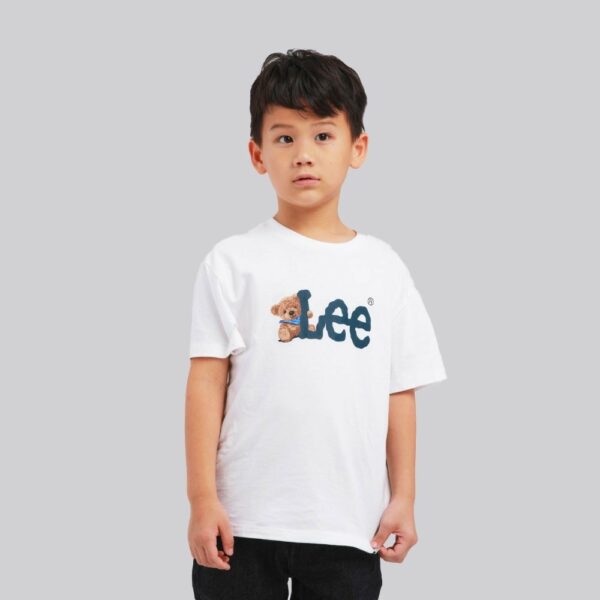 LEE KIDS เสื้อยืดแขนสั้น Unisex คอลเลคชั่น Lee Bear รุ่น LK F423UTSSN38 สีขาว