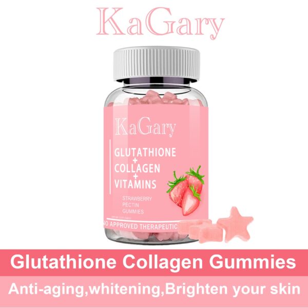 Kagary Glutathione Collagen Gummy Skin Glow กลูตาไธโอน คอลลาเจน ผิวขาวกระจ่างใส ผิวอิ่มน้ำ อิ่มฟู ไม่แห้งกร้าน