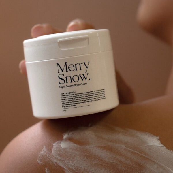 (150 g.) MERRY SNOW NIGHT BOOSTER BODY CREAM / ครีมผีดิบบูสเตอร์ผิวขาว 1 กระปุก (150 g.)