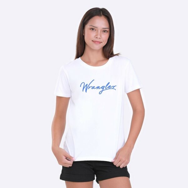 WRANGLER เสื้อยืดแขนสั้นผู้หญิง ทรง REGULAR รุ่น WR S523WTSSF58 สีขาว