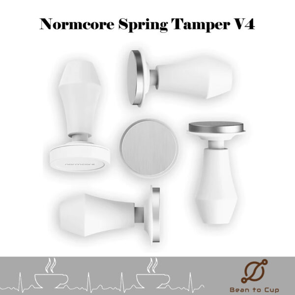 [12.12] Normcore Spring Loaded Tamper V4 TEFLON WHITE // แทมเปอร์ สปริง สีขาว Flat เรียบ