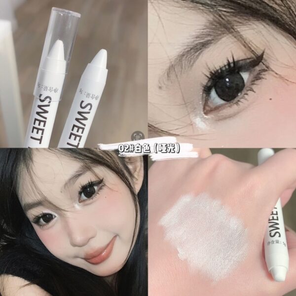 Sweet MINT ดินสออายไลเนอร์ เนื้อแมตต์ กลิตเตอร์ เพชร 5 กรัม ติดทนนาน สีขาว 13 สี