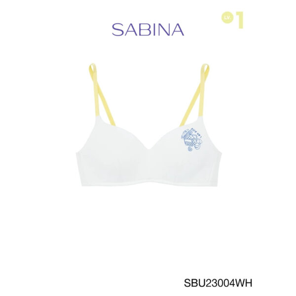 Sabina เสื้อชั้นใน Invisible Wire (ไม่มีโครง) รุ่น Pretty Perfect รหัส SBU23004WH สีขาว