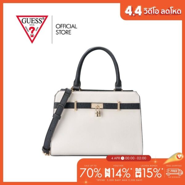 GUESS กระเป๋าสะพายข้าง รุ่น SG911005 OPHELEA SMALL SATCHEL สีขาว