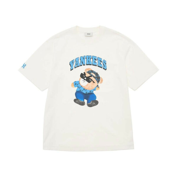 MLB เสื้อยืด Unisex Mega Bear รุ่น 3ATSE0143 50IVS สีขาวงาช้าง