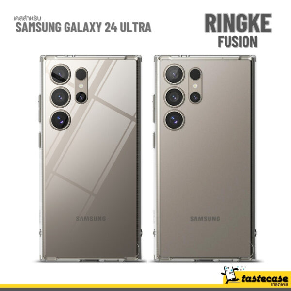 Ringke Fusion for เคสสำหรับ Samsung Galaxy S24 Ultra แถมฟรี Magnetic Ring สีขาว