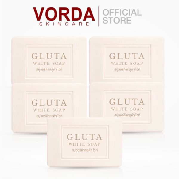 [ 5 ก้อน ] Vorda Soap สบู่กลูต้าไวท์ สารสกัดจากอเมริกา ใช้ได้ทั้งผิวหน้าและผิวกาย ช่วยผิวแลดูขาวกระจ่างใส