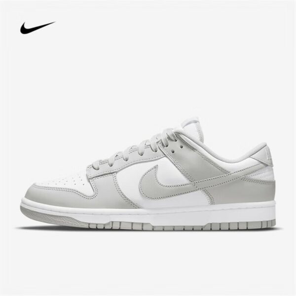 Nike Dunk Low Retro รองเท้าผ้าใบสีขาวสีเทาสำหรับผู้ชายและผู้หญิงรองเท้าผ้าใบย้อนยุค DD1391-103