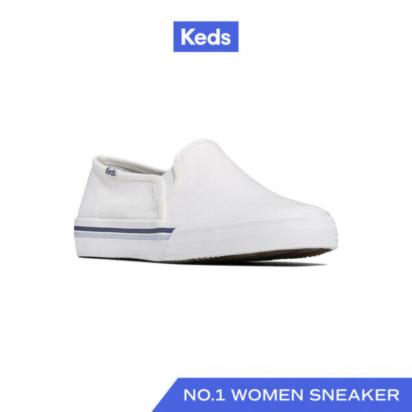 KEDS รองเท้าผ้าใบ แบบสวม รุ่น DOUBLE DECKER CANVAS สีขาว ( WF67743 )