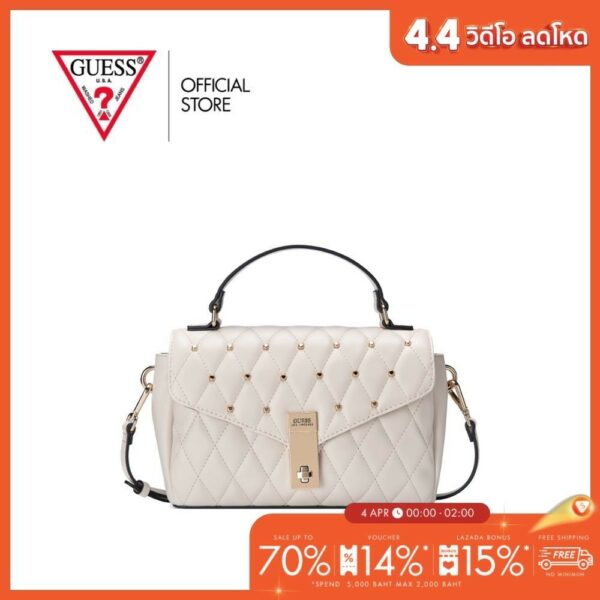 GUESS กระเป๋าสะพายข้าง รุ่น LG915621 BETHEL TOP HANDLE CROSSBODY สีขาว