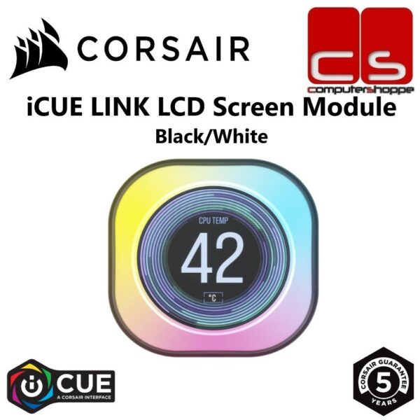 Corsair iCUE LINK ชุดอัพเกรด CPU Cooler จอแสดงผล LCD - สีดํา / สีขาว