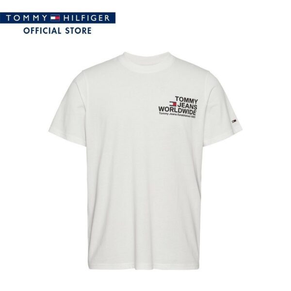 Tommy Hilfiger เสื้อยืดผู้ชาย รุ่น DM0DM17711 YBR - สีขาว