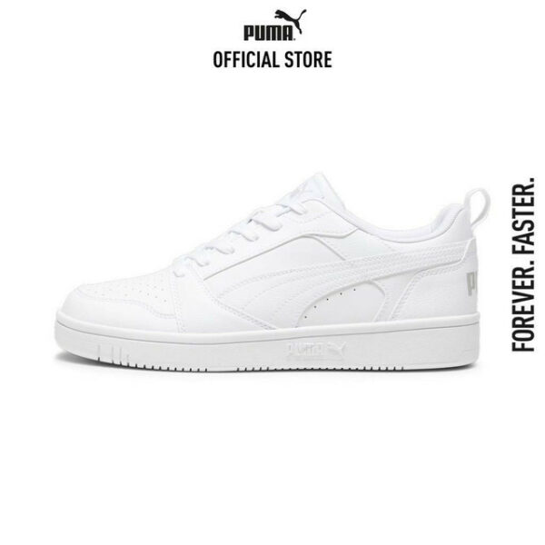 PUMA BASICS - รองเท้าผ้าใบข้อต่ำ Rebound V6 สีขาว - FTW - 39232803