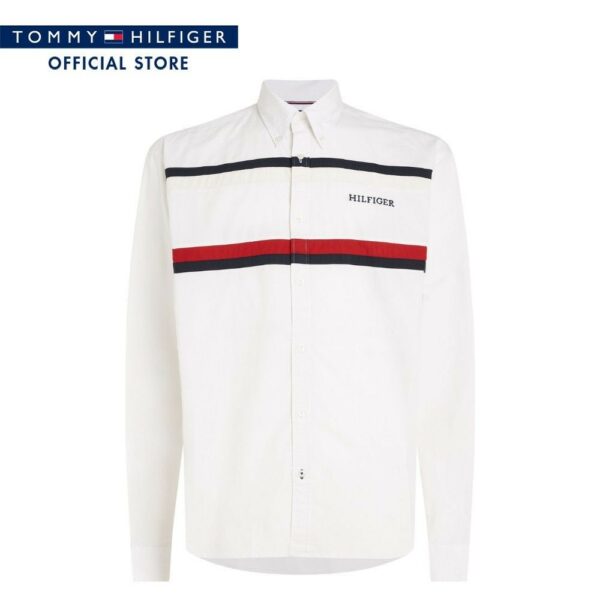 Tommy Hilfiger เสื้อเชิ้ตผู้ชาย รุ่น MW0MW31840 0K4 - สีขาว