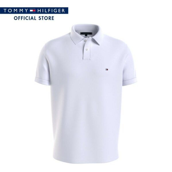 Tommy Hilfiger เสื้อโปโลผู้ชาย รุ่น MW0MW22109 YBR - สีขาว