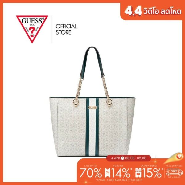 GUESS กระเป๋าโท้ท รุ่น SG889025 FREDERICKSBURG TOTE สีขาว