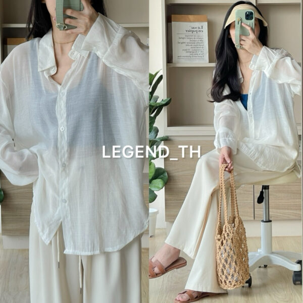 Legend | white shirt เสื้อเชิ้ตแขนยาวสีขาว