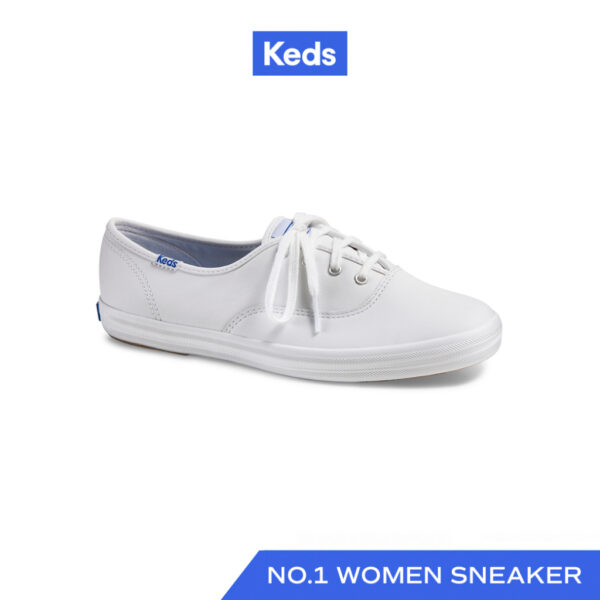 KEDS รองเท้าผ้าใบหนัง แบบผูกเชือก รุ่น CHAMPION CORE LEATHER สีขาว ( WH45750 )