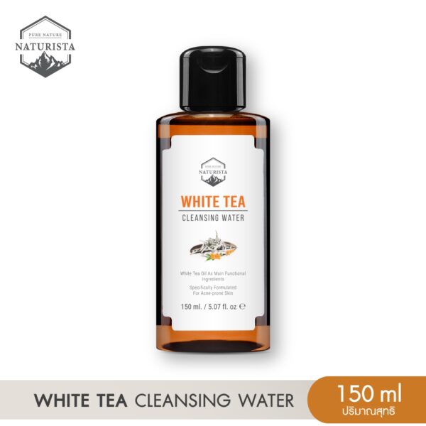 Naturista คลีนซิ่งชาขาว เช็ดเครื่องสำอางอย่างล้ำลึกด้วยเทคโนโลยี Nano Deep Clean™ White Tea Cleansing Water 150ml