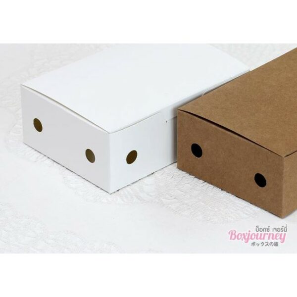 Boxjourney กล่องใส่ไก่ทอด สีขาว/สีคราฟท์ (50 ใบ/แพค)